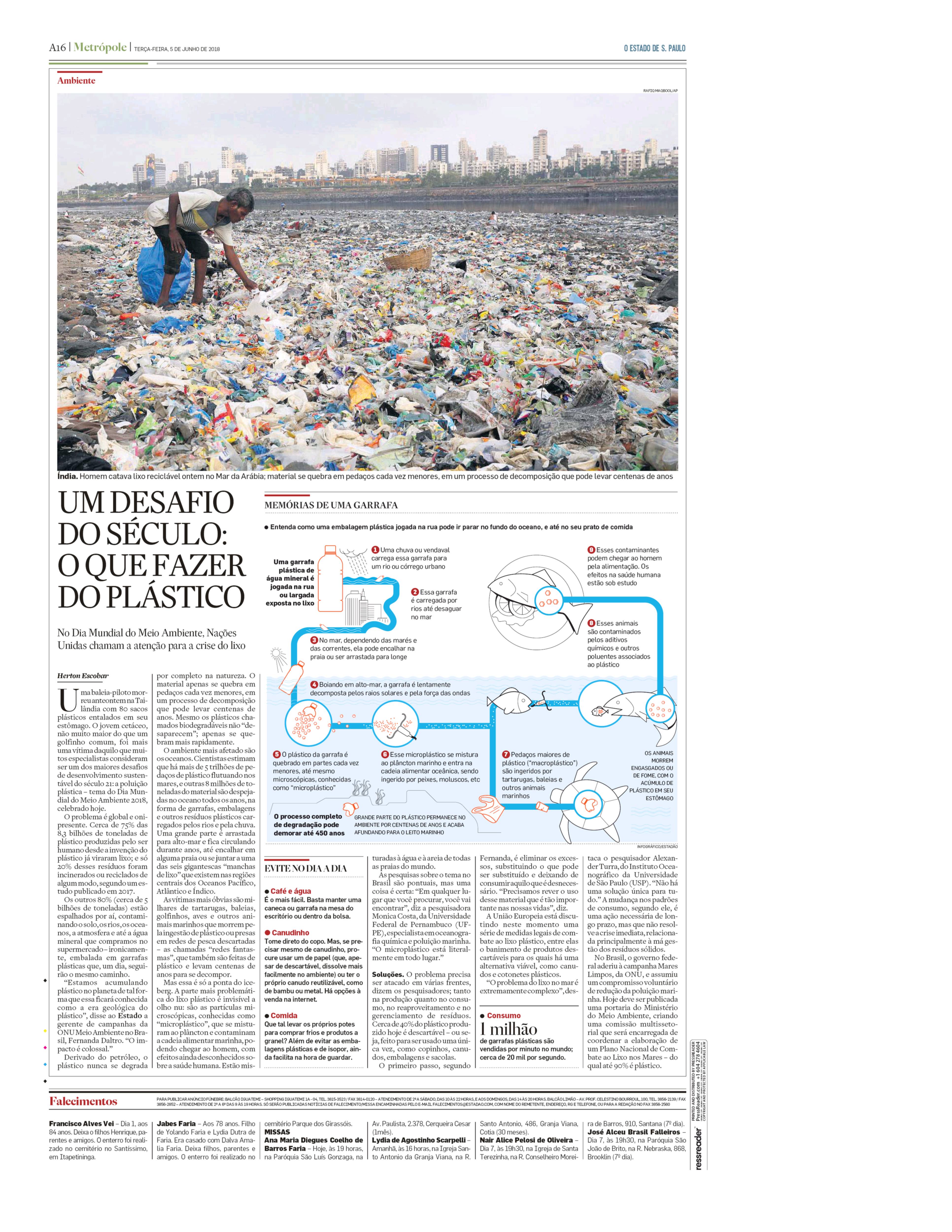 Um desafio do século: O que fazer com o plástico que não vai embora?