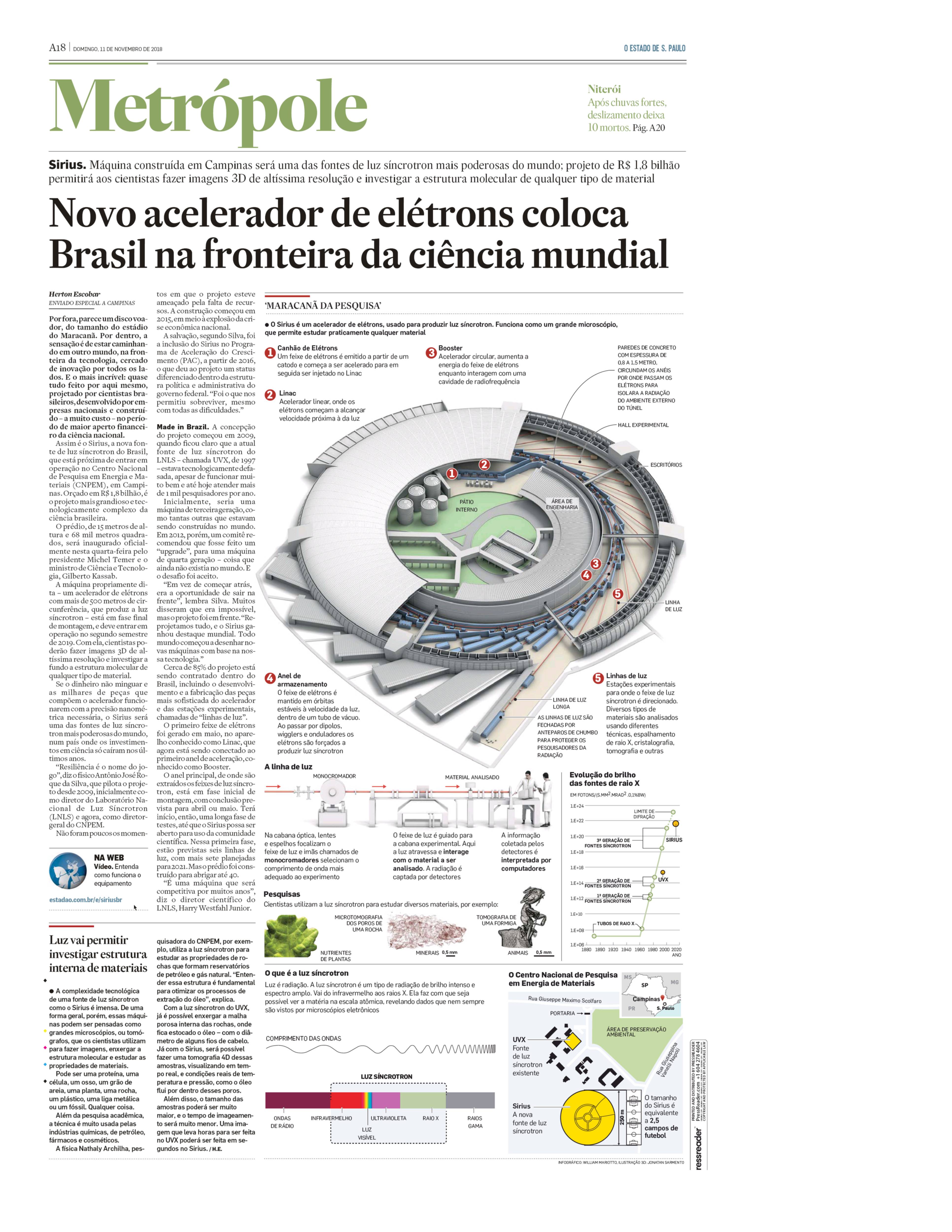 Novo acelerador de elétrons coloca Brasil na fronteira da ciência mundial