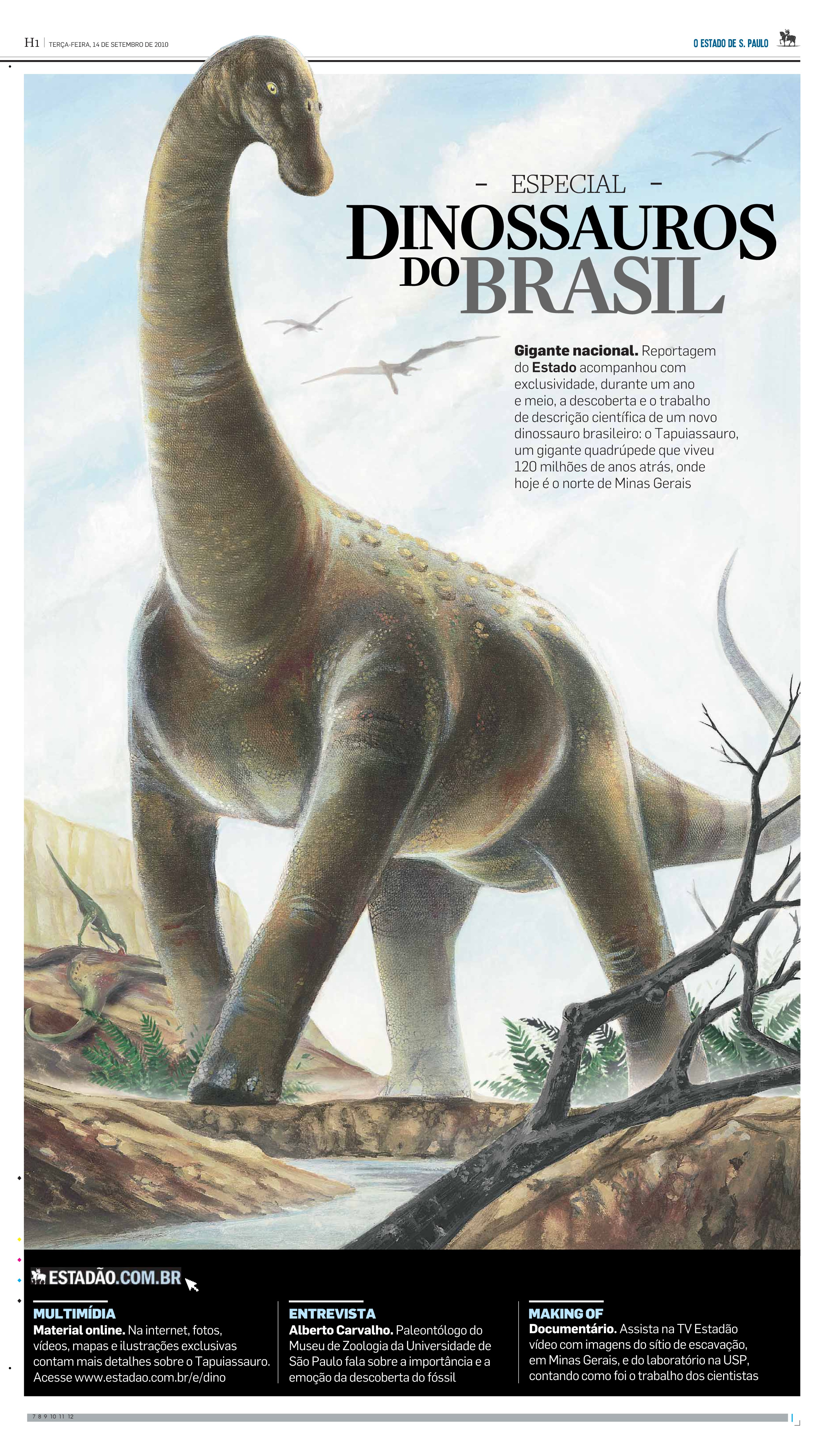 Dinossauros do Brasil - Caderno Especial (capa)